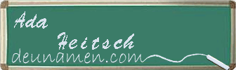 Ada Heitsch Visitenkarte